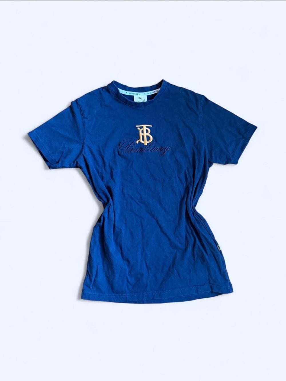 Womanβs Royal Blue TB Embroidered Logo Tee